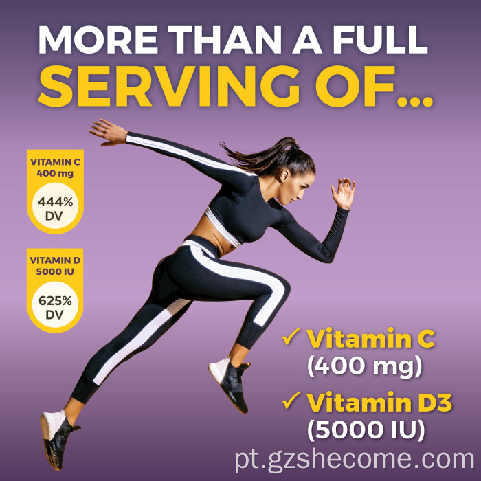 Cápsulas de sabugueiro preto de zinco e vitamina C Sambucus